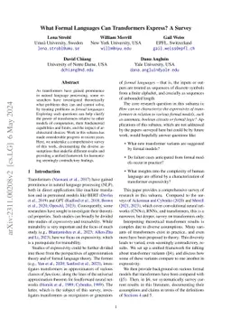 What Formal Languages Can Transformers Express? A Survey