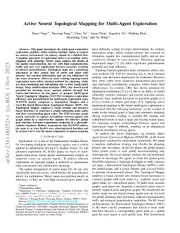 Active Neural Topological Mapping for Multi-Agent Exploration