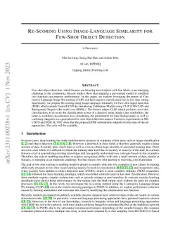 Re-Scoring Using Image-Language Similarity for Few-Shot Object Detection