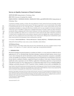 Survey on Quality Assurance of Smart Contracts