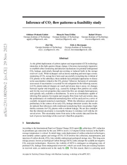 Inference of CO2 flow patterns -- a feasibility study