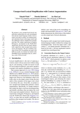 Unsupervised Lexical Simplification with Context Augmentation