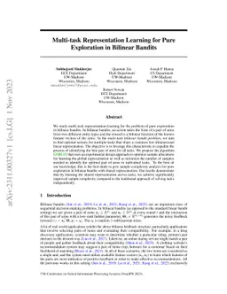 Multi-task Representation Learning for Pure Exploration in Bilinear
  Bandits