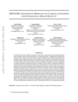 SDF4CHD: Generative Modeling of Cardiac Anatomies with Congenital Heart
  Defects