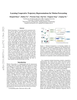 Learning Cooperative Trajectory Representations for Motion Forecasting