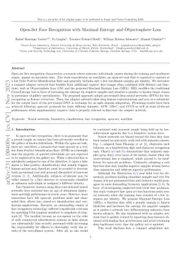 Open-Set Face Recognition with Maximal Entropy and Objectosphere Loss