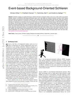 Event-based Background-Oriented Schlieren