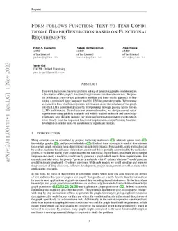 Form follows Function: Text-to-Text Conditional Graph Generation based
  on Functional Requirements