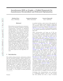 Asynchronous SGD on Graphs: a Unified Framework for Asynchronous
  Decentralized and Federated Optimization