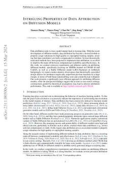 Intriguing Properties of Data Attribution on Diffusion Models