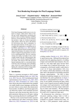 Text Rendering Strategies for Pixel Language Models