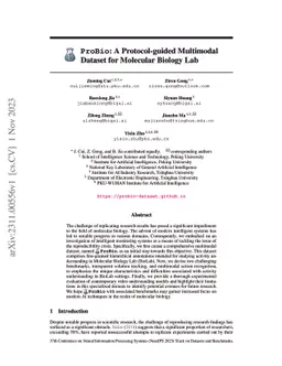 ProBio: A Protocol-guided Multimodal Dataset for Molecular Biology Lab