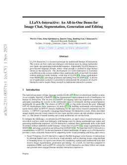 LLaVA-Interactive: An All-in-One Demo for Image Chat, Segmentation,
  Generation and Editing