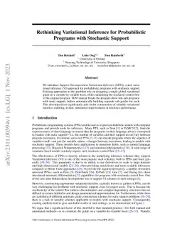 Rethinking Variational Inference for Probabilistic Programs with
  Stochastic Support