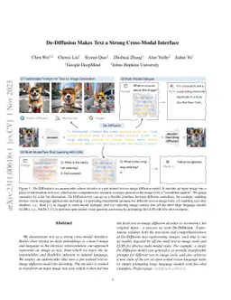 De-Diffusion Makes Text a Strong Cross-Modal Interface