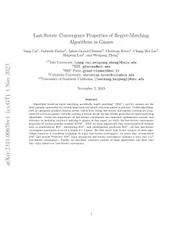 Last-Iterate Convergence Properties of Regret-Matching Algorithms in Games