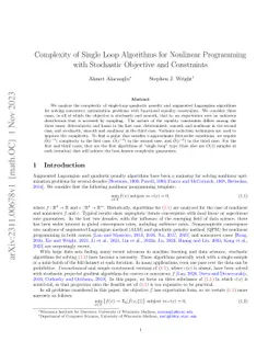 Complexity of Single Loop Algorithms for Nonlinear Programming with
  Stochastic Objective and Constraints
