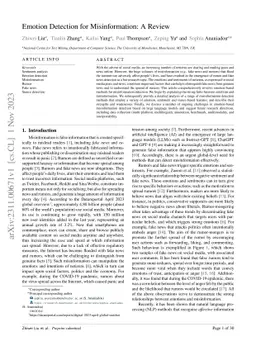 Emotion Detection for Misinformation: A Review