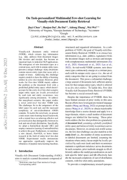 On Task-personalized Multimodal Few-shot Learning for Visually-rich
  Document Entity Retrieval