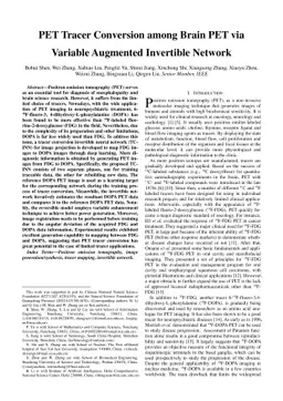 PET Tracer Conversion among Brain PET via Variable Augmented Invertible
  Network