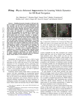 PIAug -- Physics Informed Augmentation for Learning Vehicle Dynamics for
  Off-Road Navigation