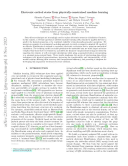 Electronic excited states from physically-constrained machine learning