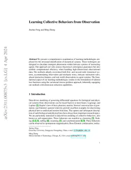 Learning Collective Behaviors from Observation