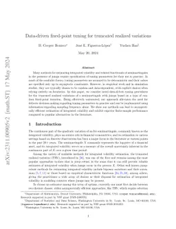 Data-driven fixed-point tuning for truncated realized variations