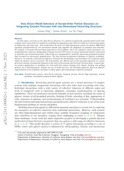 Data-Driven Model Selections of Second-Order Particle Dynamics via
  Integrating Gaussian Processes with Low-Dimensional Interacting Structures