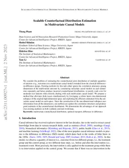 Scalable Counterfactual Distribution Estimation in Multivariate Causal
  Models