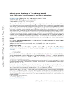 A Review and Roadmap of Deep Causal Model from Different Causal
  Structures and Representations