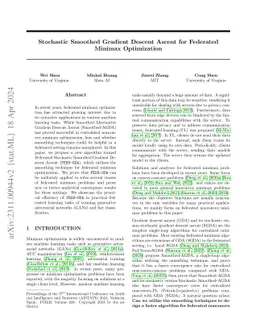 Stochastic Smoothed Gradient Descent Ascent for Federated Minimax
  Optimization
