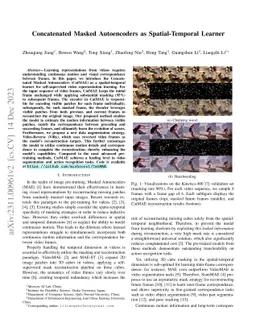 Concatenated Masked Autoencoders as Spatial-Temporal Learner