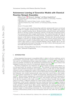 Autonomous Learning of Generative Models with Chemical Reaction Network
  Ensembles