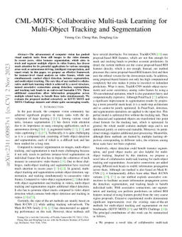 CML-MOTS: Collaborative Multi-task Learning for Multi-Object Tracking
  and Segmentation