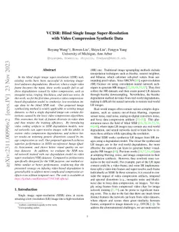 VCISR: Blind Single Image Super-Resolution with Video Compression
  Synthetic Data