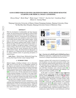 Sam-Guided Enhanced Fine-Grained Encoding with Mixed Semantic Learning
  for Medical Image Captioning
