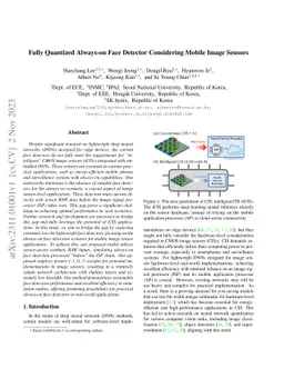 Fully Quantized Always-on Face Detector Considering Mobile Image Sensors