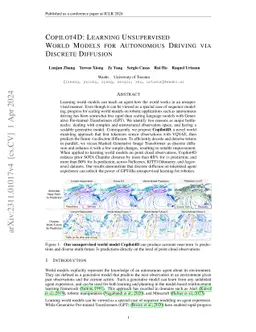 Copilot4D: Learning Unsupervised World Models for Autonomous Driving via
  Discrete Diffusion