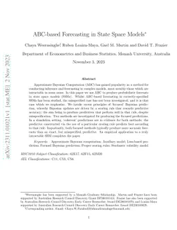 ABC-based Forecasting in State Space Models