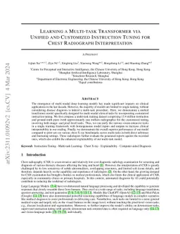 Learning A Multi-Task Transformer Via Unified And Customized Instruction
  Tuning For Chest Radiograph Interpretation