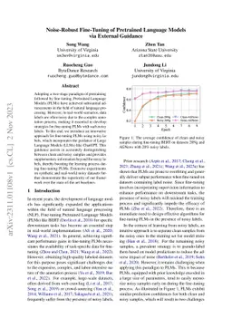 Noise-Robust Fine-Tuning of Pretrained Language Models via External
  Guidance