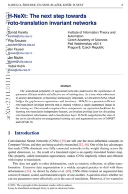 H-NeXt: The next step towards roto-translation invariant networks