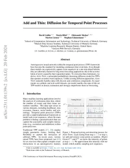 Add and Thin: Diffusion for Temporal Point Processes