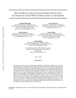 Online Multivariate Changepoint Detection: Leveraging Links With
  Computational Geometry