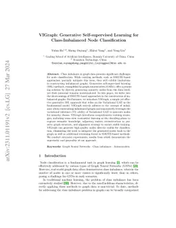 VIGraph: Generative Self-supervised Learning for Class-Imbalanced Node
  Classification