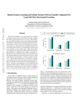 Robust Feature Learning and Global Variance-Driven Classifier Alignment
  for Long-Tail Class Incremental Learning