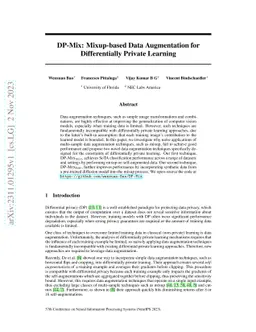 DP-Mix: Mixup-based Data Augmentation for Differentially Private
  Learning