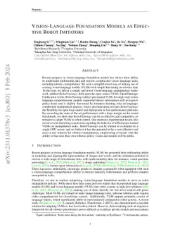 Vision-Language Foundation Models as Effective Robot Imitators