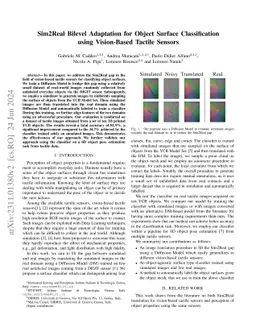 Sim2Real Bilevel Adaptation for Object Surface Classification using
  Vision-Based Tactile Sensors